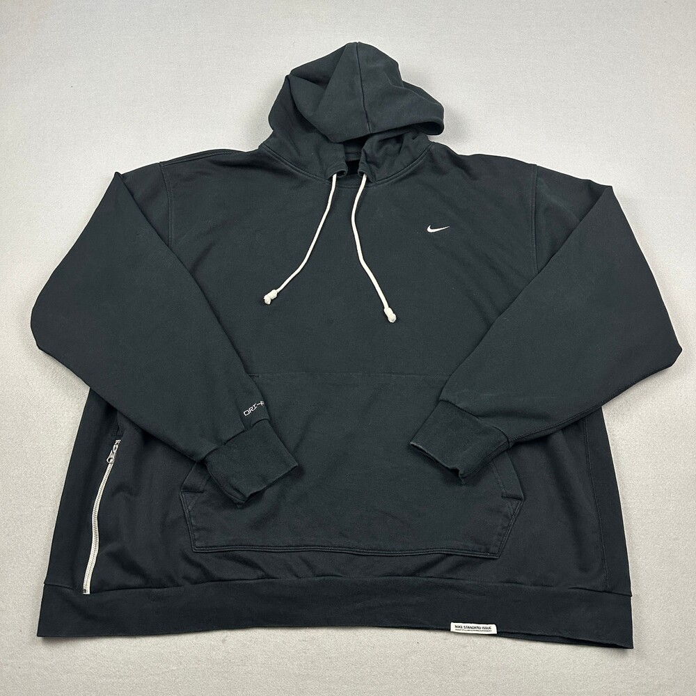 Nike Hoodie Men 4XL Black Standard Issue Dri-Fit Pullover Sweatshirt XXXXL